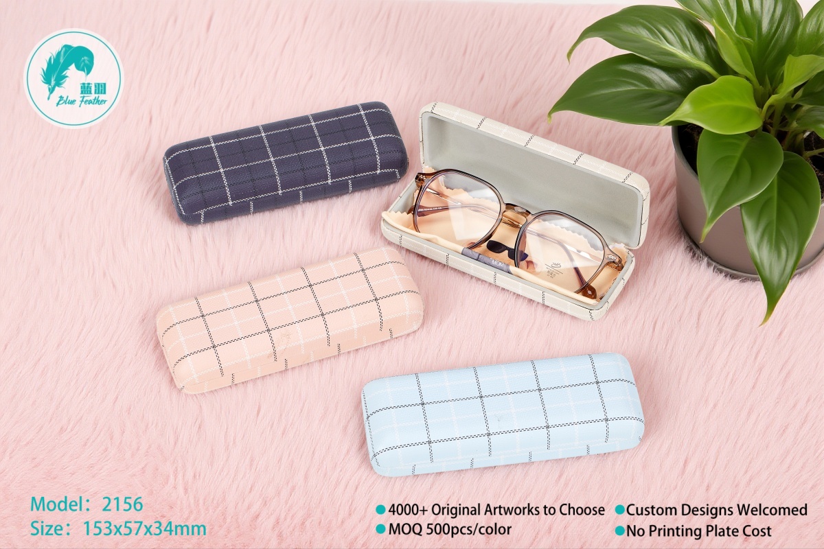 Fashion Assorted Checkered Patterned Hard Spectacle Cases for Daily Use